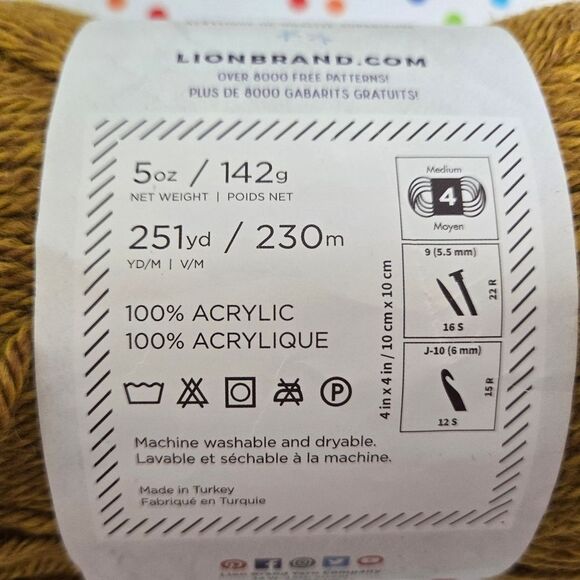 Lion Brand Heartland Yarn BRYCE CANYON, 5 Oz Per Skein 251 Yds Ea - Picture 5 of 10